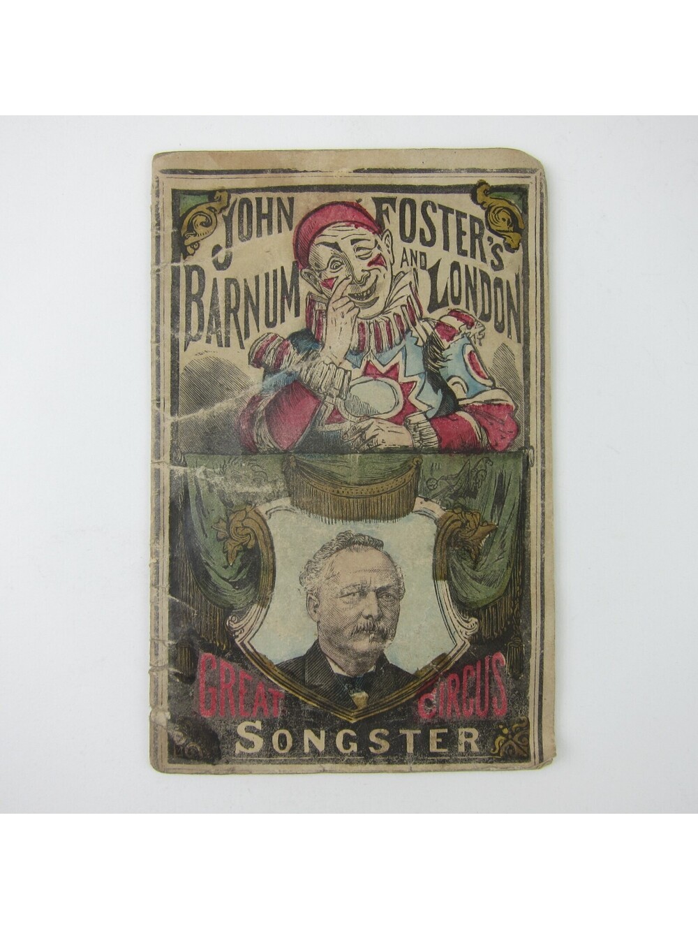 John Foster's Great Barnum & London Circus Clown Songster Booklet Antique 1880s